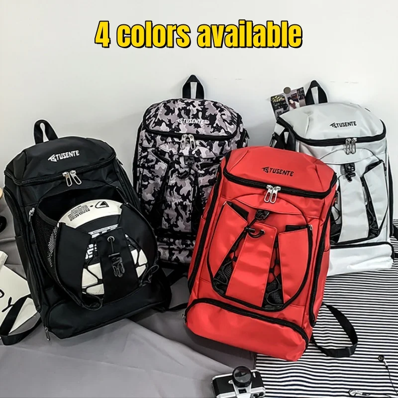 Large Basketball Training Backpack Outdoor Sports Bag With Basketball Pocket Multifunctional Travel Bag with Shoe Compartment