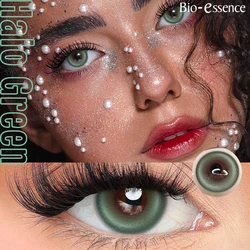 Vibrant Red Cosplay Contact Lenses - One Year Wear, Eye - Catching Color (Halo green 14.2)