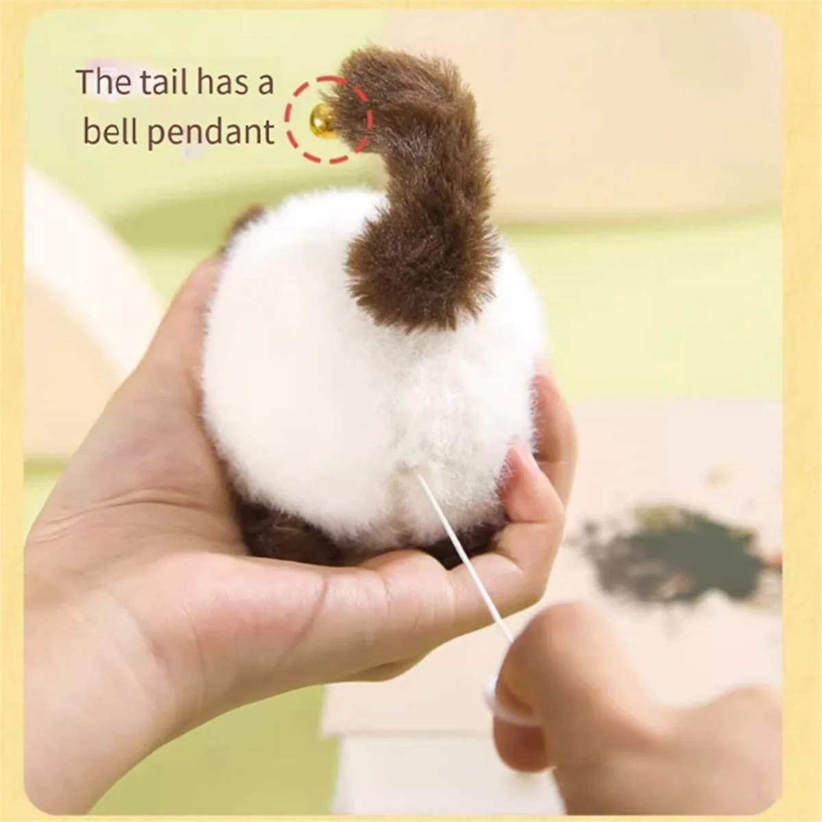 B Wag Tail Cat Plush Toy Soft and Comfortable Stuffed Animal Move and Swing Rotating Cat Doll Toy Gift Home Ornaments 6