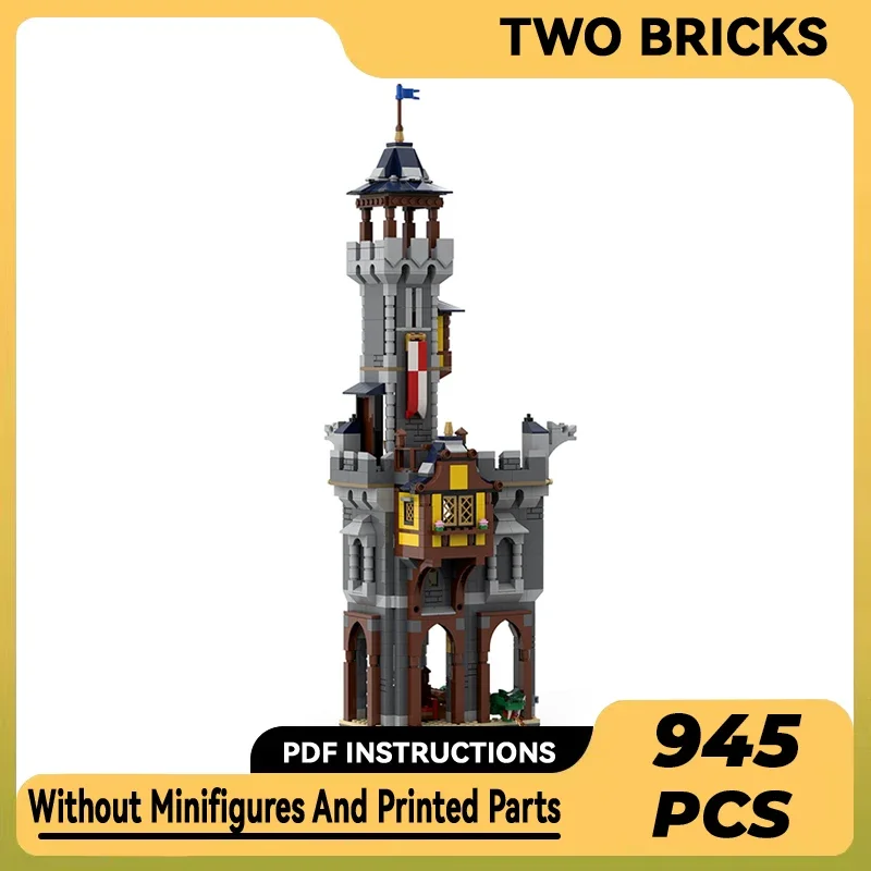 캐슬 모델 Moc 빌딩 브릭, 나이트 커맨더 타워 기술, 모듈식 블록 선물, 크리..