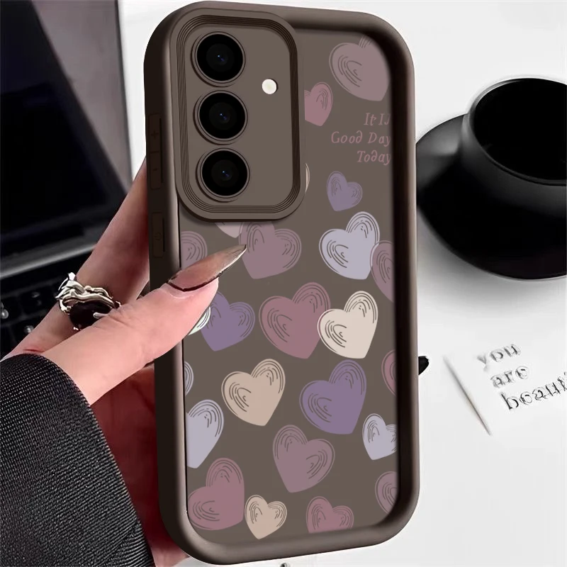 Candy Color Love Hearts Phone Case - Stylish Protective Cover