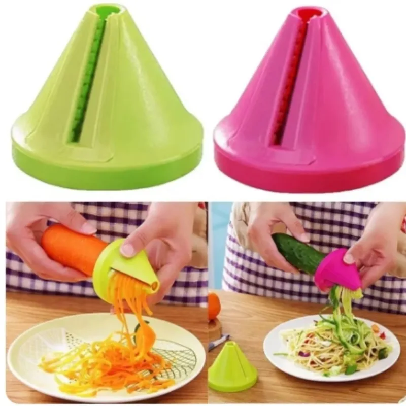 Spiralizer Vegetable Slicer Spiral Peeler Cutter Multifunction Kitchen Tool Fruit Manual Potato Carrot Radish Rotating Grater