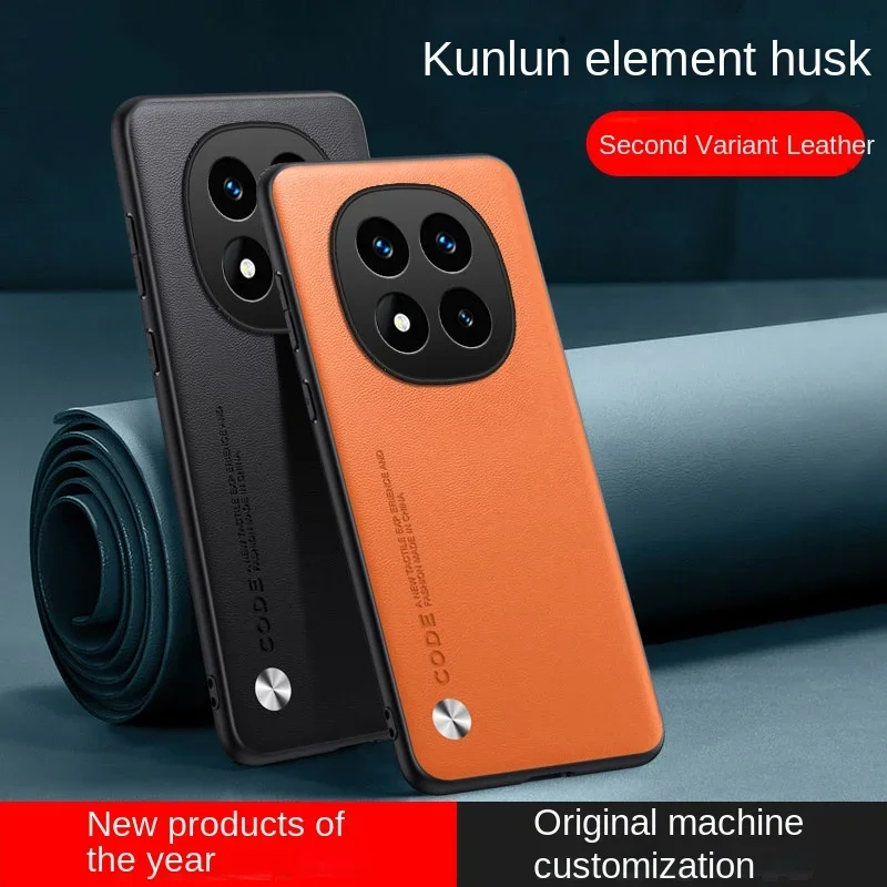 Luxury Leather Shockproof Case with Soft Grain Texture and Slim Design