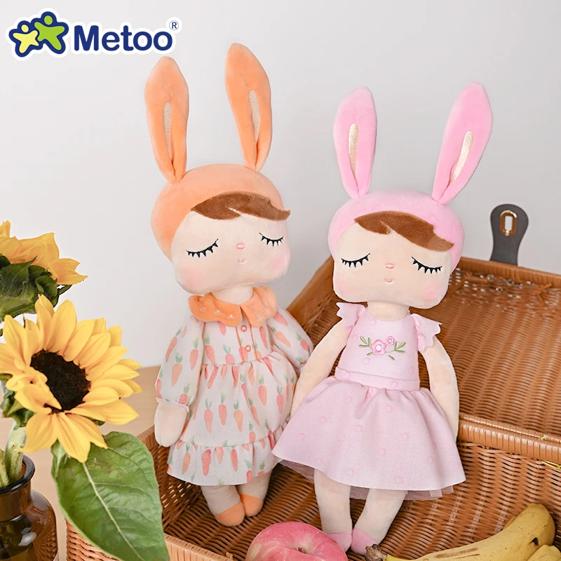 34CM Original Metoo Angela Dolls Soft Cute Rabbit Plush Toy Soother Stuffed Kids Dolls Girls Children's Toys Gift brinquedos