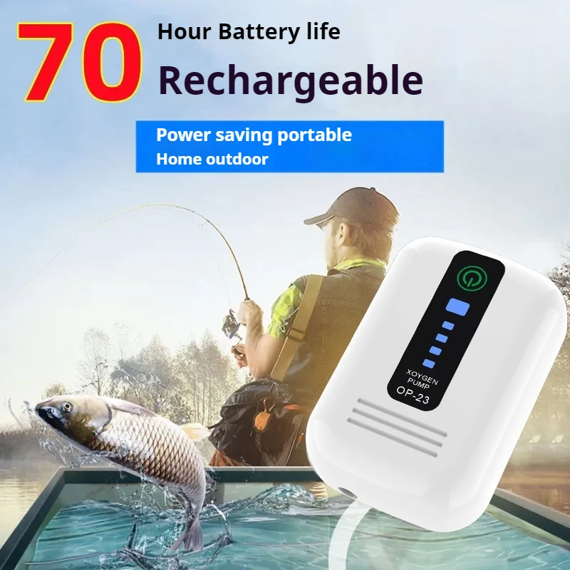 Portable Usb Oxygen Pump Oxygen Compressor Rechargeable Air Pump Aquarium Fish Tank Outdoor Fishing Accessories fish tank oxygen pump aquarium air pump aquarium air pump accessories aquarium accessories