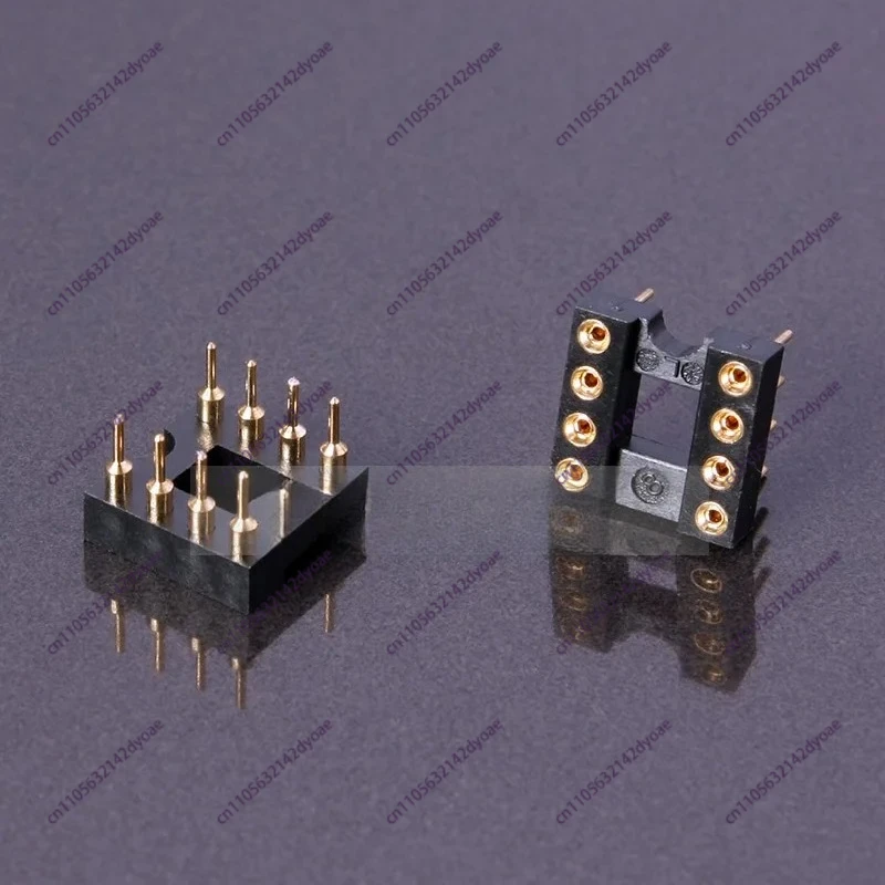 10pcs 8P 완전 금도금 럭셔리 IC 블록 Nextron 오리지널 대만 Zhengling Seiko DIP-8 라운드 홀 소켓 발열 옵 앰프