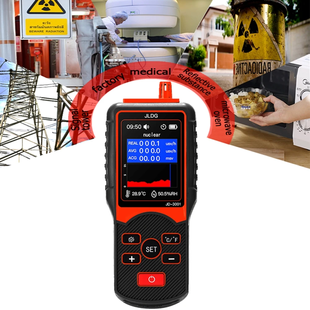 Jd-3001 Geiger Counter Nuclear Radiation Detector Electromagnetic Radiation Detector Electromagnetic Wave Measurement 2