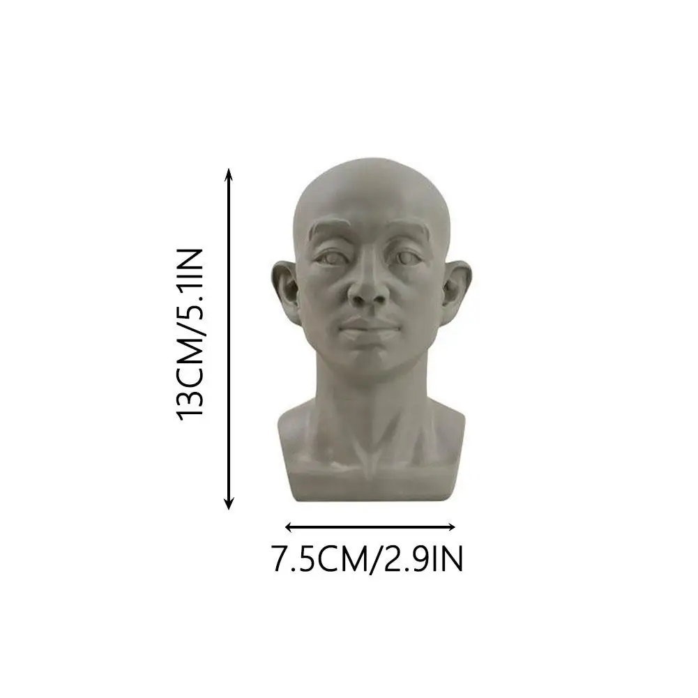 Art Plaster Portrait Teaching Aids Simulation Flat Head Plaster Portrait Practical Mini Version Resin Tool Sketch Learning - 6