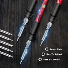 

ANENG SL102/SL101 Electric Soldering Iron US/EU Plug Adjustable Temperature 220V Digital Display Welding Tool 24 Set