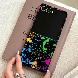 Rainbow Paint Splatters Phone Cover Case - Galaxy Z Flip 5G (Mix01)