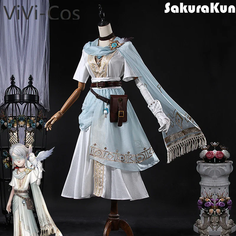 

Anime Identity V Eli Clark Cosplay Costume Truth Prophet White Suit Fancy Party Role Play Outfit Halloween Uniforms Clothing
