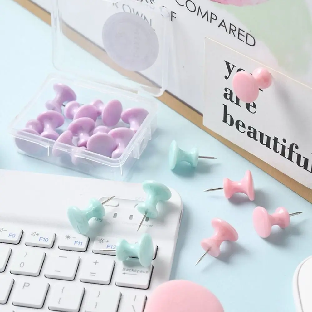 

Fixing Pin Pushpin Thumbtac Portable Small Fresh Plastic Thumb Tacks Macaron Color Board Push Pin Office