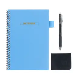 Compact Reusable Whiteboard Notebook Set with Erasable Memo Pad and Weekly Planner (Blue)