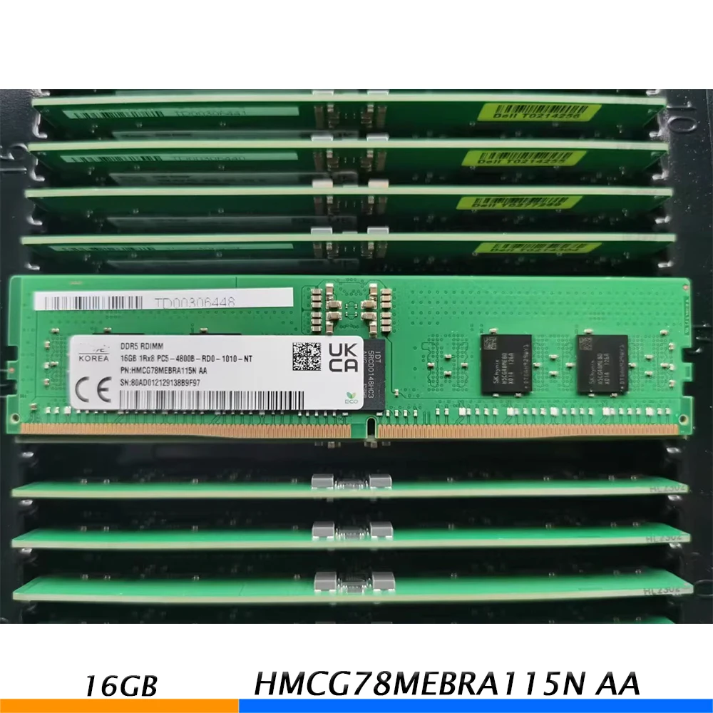 SKhynix 서버 RAM용 HMCG78MEBRA115N AA 16GB 1RX8 PC5-4800B-R DDR5 16G 4800 ECC REG RDIMM, 1 개