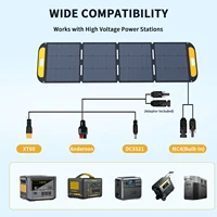 Kit de panneaux solaires haute efficacité VTOMAN 48V 200W, chargeur solaire pliable et étanche, alimentation portable pour le camping, les camping-cars 3