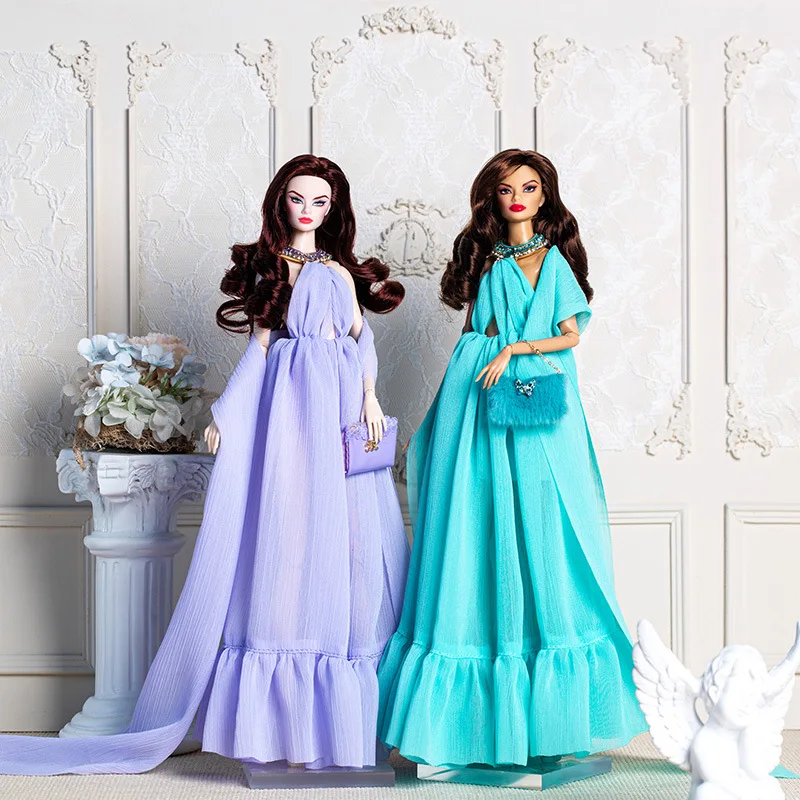 1/6 Supermodel Doll Clothing Accessorie New Luxury Evening Collection  Diamante Evening Gown+Handbag Set 30cm Doll Party Dress Up - AliExpress 26