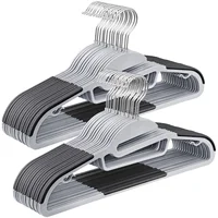 SONGMICSHOME 30 Pack Heavy-Duty Plastic Coat Hangers S-Shaped Opening 360° Swivel Hook Space-Saving Suit Hangers 1