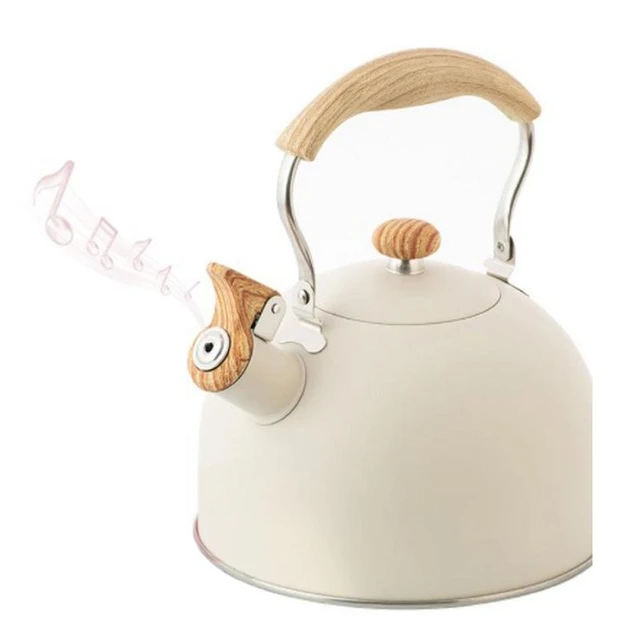 2.5L Whistling Teapot Stainless Steel Tea Kettle Stove Top Anti-Hot Water  Kettle Wooden Handle Loud Whistle For Home Outdoor - AliExpress