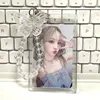 1Style 1Pcs/pack Crystal Butterfly Keychain Slipcover Transparent Acrylic Card Holder Double Side Small Card Bus Card ID Card 2