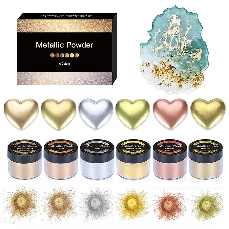 20ml Metallic Powder Resin Pigment DIY Epoxy Resin Mold Dye Nail Art ...