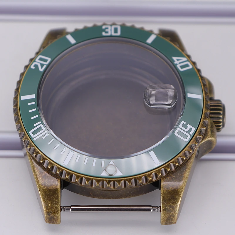Bronze Retro 40mm Watch Case Sapphire Glass for Seiko nh35