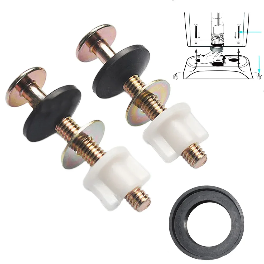 New Toilet Hinge Close Coupling Bolts Nuts Toilet Bolt Coupling Bolt Plastic Rubber Bathroom For