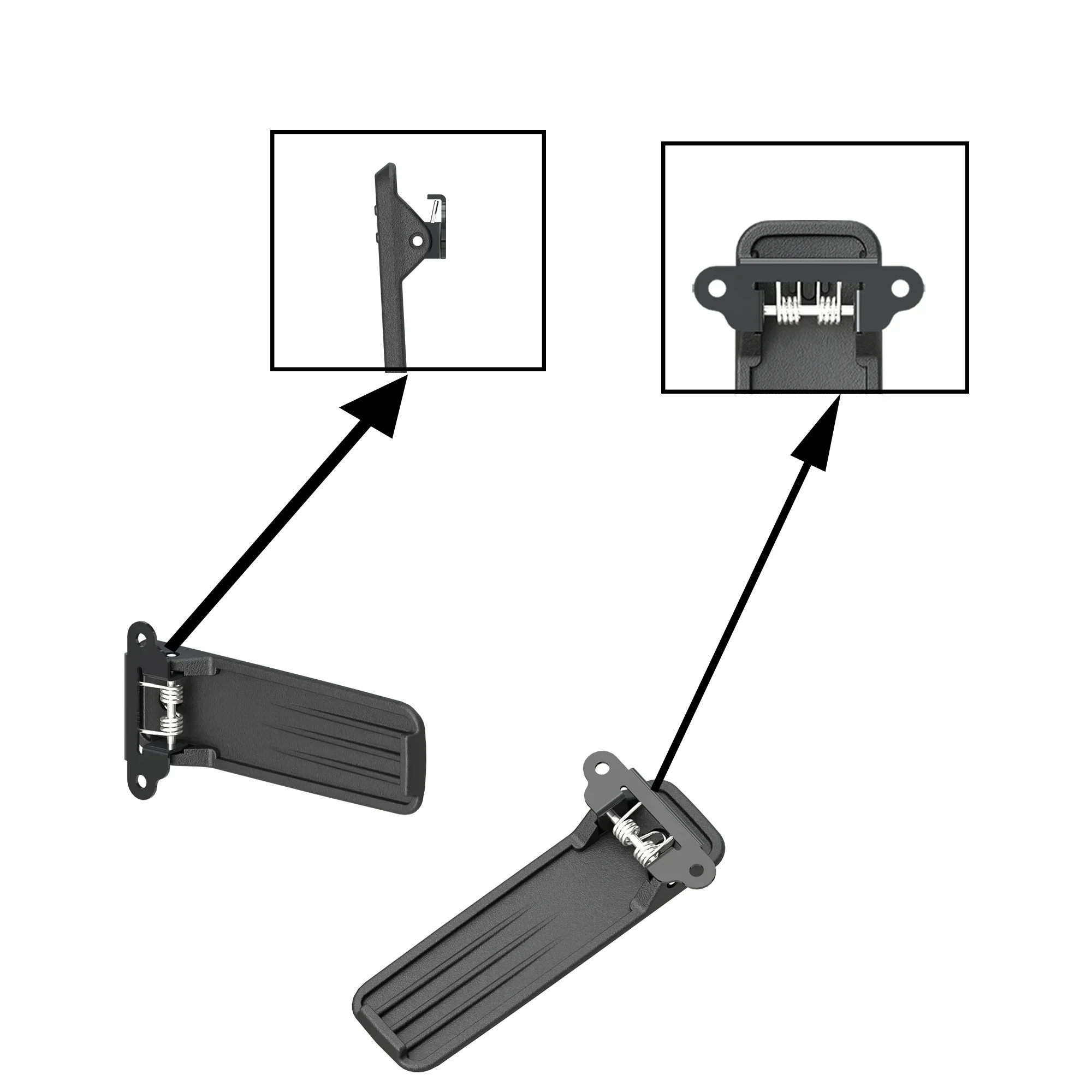 Premium Belt Clip Set for Two-Way Radios - Durable Back Clamp Support for Walkie Talkie Accessories (1/5/10PCS)