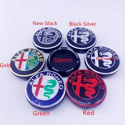 4 - Piece Black Wheel Center Cap Badge Rim Hub Covers - Green (4pcs 50mm cap)