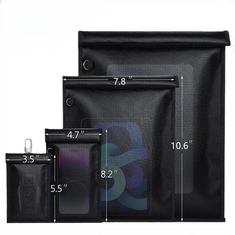 Universal Anti-Theft Signal Blocking Shield: Waterproof & Fireproof Pouch for Keys and Mobile Devices