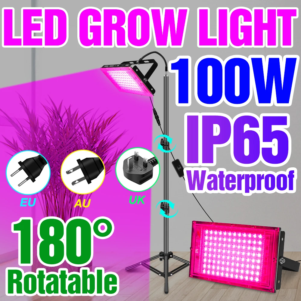 

220V Led Full Spectrum Phyto Grow Light Seeds Of Indoor Flowers Grow Tent For Seedlings Uv Lamp IP65 Hydroponics Growing System