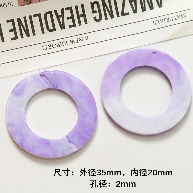 Großhandel 50 teile/los 35mm farbe drucken geometrie runden form acryl perlen diy schmuck bekleidungs zubehör – Detail 7