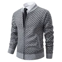 Autumn and Spring Sweaters Men's Cardigans with Zippers V-neck Jackets Y2K Sportswear Winter Men's Cold Coats Knitted Sweaters 2