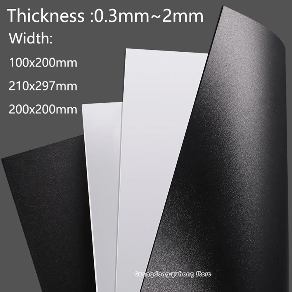 PVC Frosting Plastic Board 0.3mm~2mm Model Sheet Material Diy Model Part Accessories pvc frosting plastic board