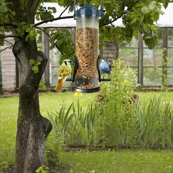 Outdoor Bird Feeder Squirrel Proof Hanging Food Feeding Container Small Hummingbird Feeders for Garden Courtyard Balcony - Image 2