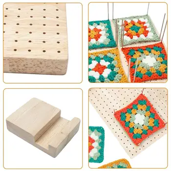 Wooden Blocking Board Granny Square Crochet Board 5