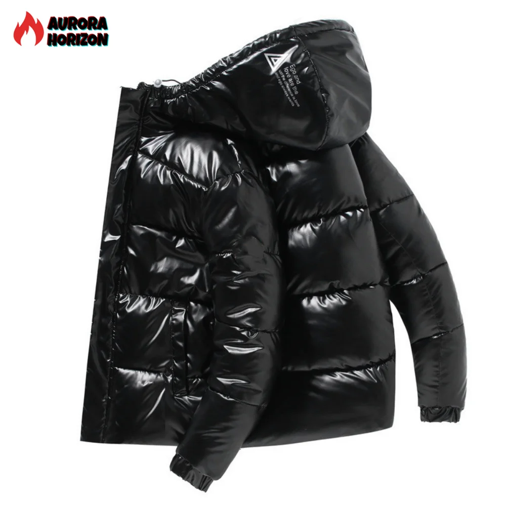 ZOZOWANG 2023 Down Jacket Men Winter New Down Cotton Coat Warm Wear Hooded PLUS SIZE 5XL Jacket Windbreaker  Shiny Fabric
