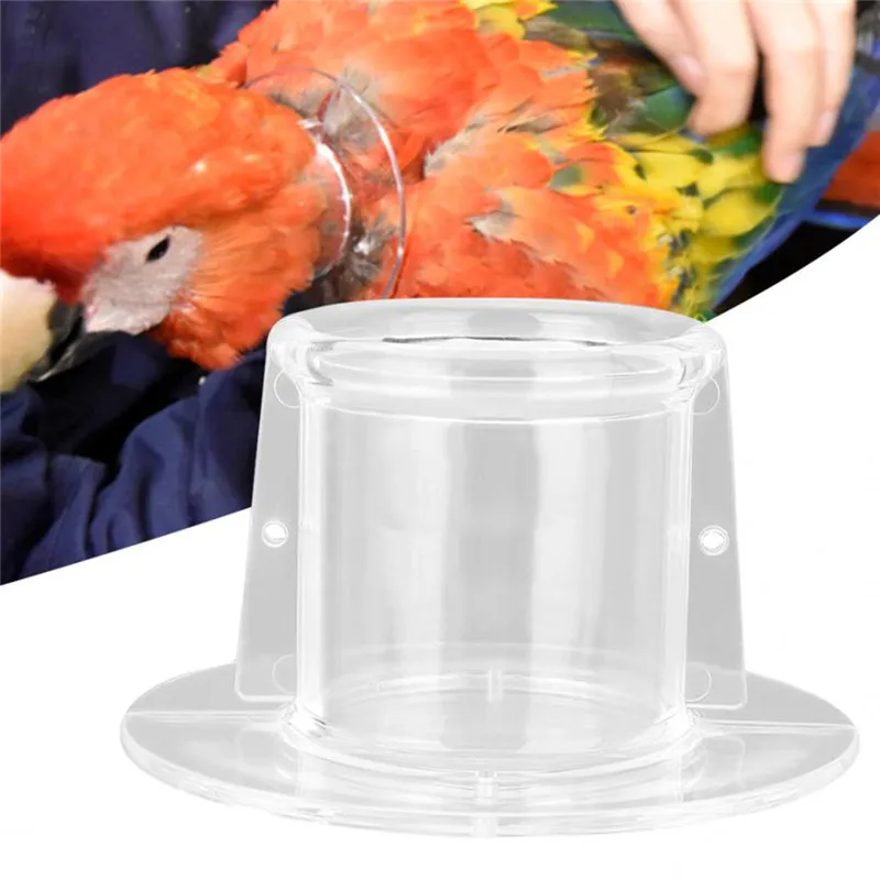 Bird Neck Collar Parrot Anti Bite Coat Bird Neck Collar Neck Cover Parrot Collar Plastic Transparent Pet Supplies Small Tool