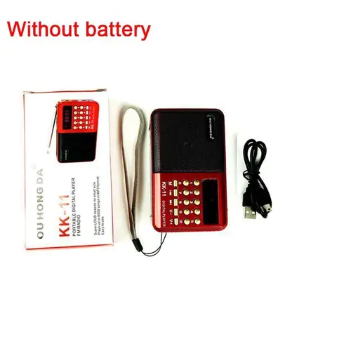 Mini Portable Handheld Radio Speakers Rechargeable Digital FM USB MP3 Player Speaker with Multifunctional Telescopic Antenna