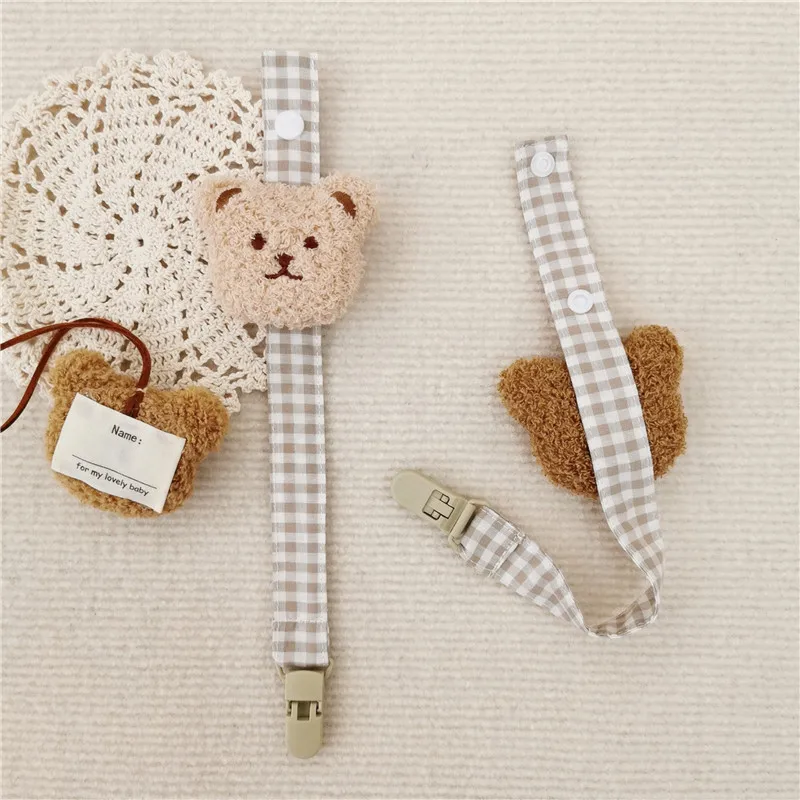 Cute Bear Baby Pacifier Clip Chain Dummy Holder Soother Pacifier Clips Strap Nipple Holder Infant Feeding Babies Accessories Baby & Maternity