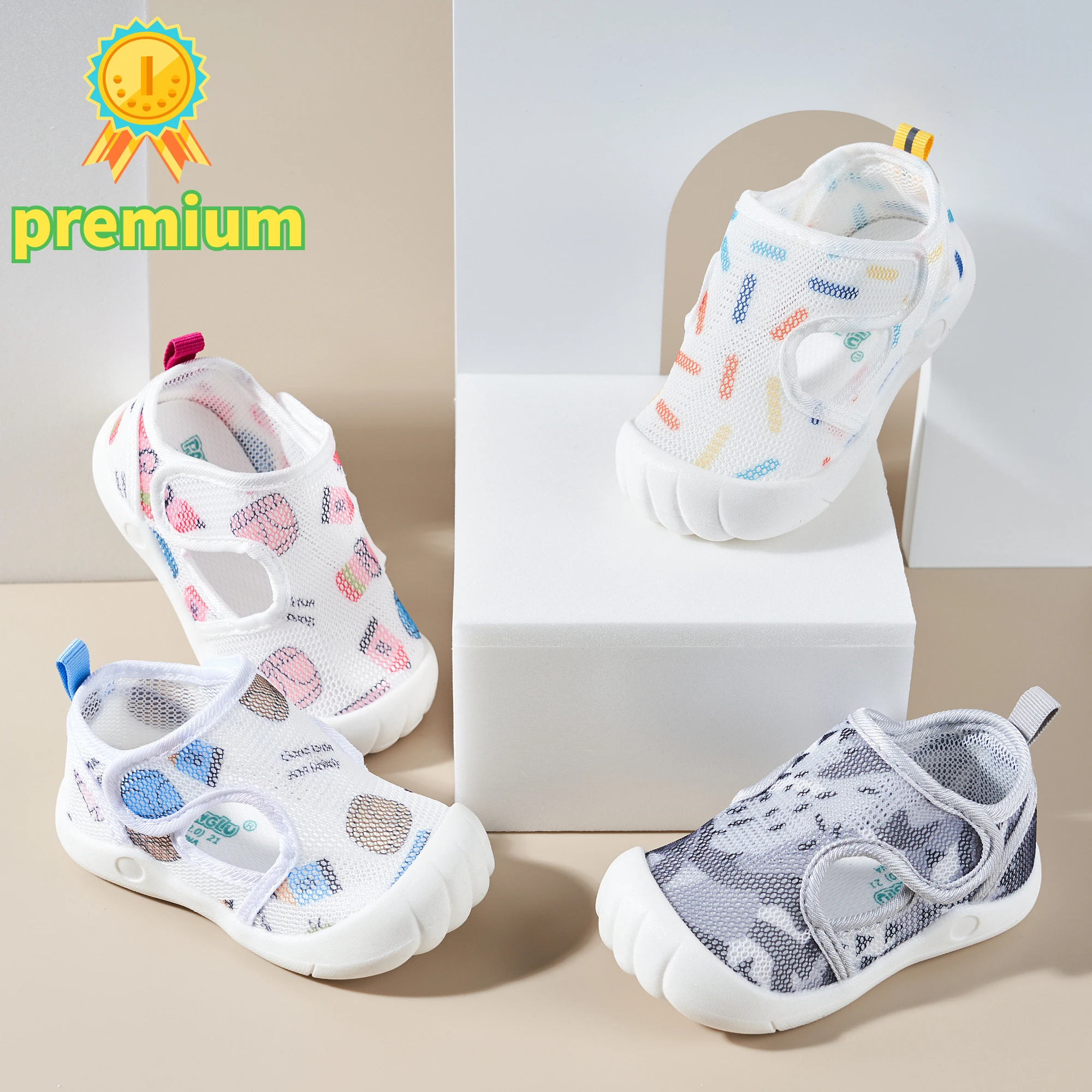 Toddler Baby Sandals Breathable Air Mesh 1-4 Years Anti-slip Soft Sole First Walkers Infant Lightweight Summer Shoes