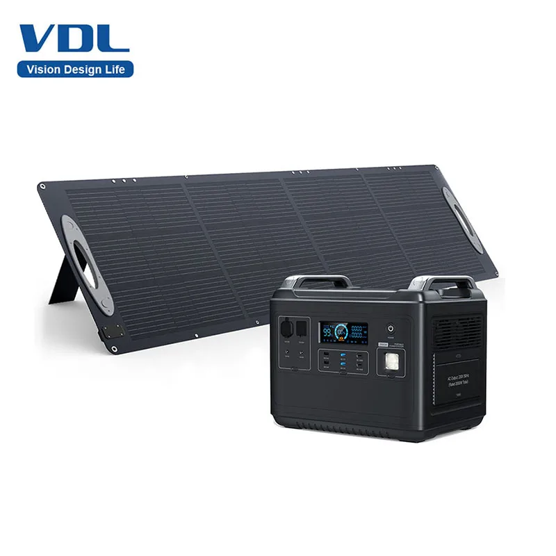 Générateur Électrique Portable VDL 2000W/1997Wh Avec Panneaux Solaires  Pliables