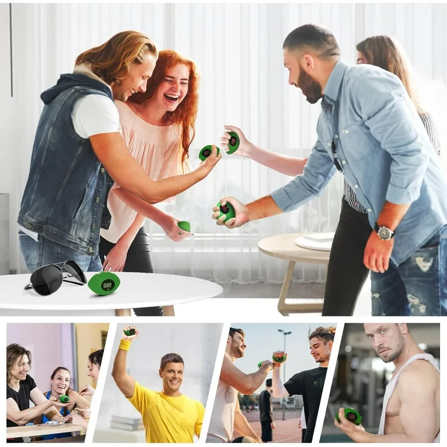 Hand Grip Strengthener, Rechargeable Digital Grip Strength Trainer up 220.4 Lbs(100kg) Hand Grip Exerciser Equipment for Strengt