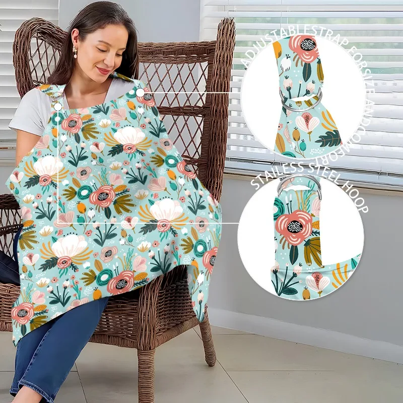 Breathable Breastfeeding Cover Baby Feeding Nursing Covers Adjustable Nursing Apron Outdoor Privacy Cover Mother
