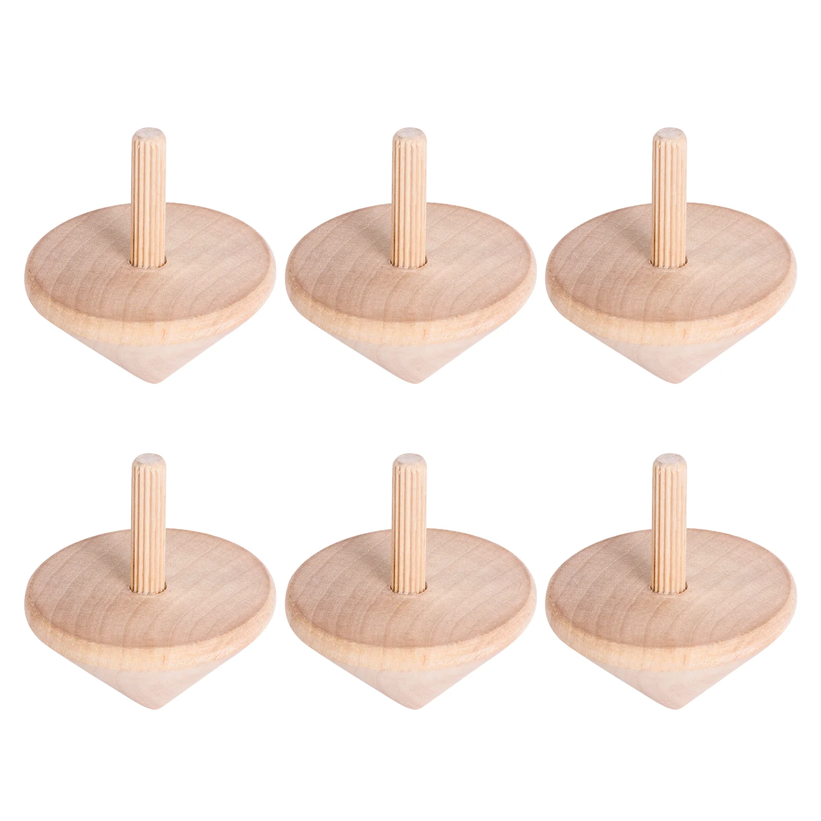 

6 Pcs Nostalgia Top Child Childrens Toys Educational for Toddlers Wooden Kids Tops