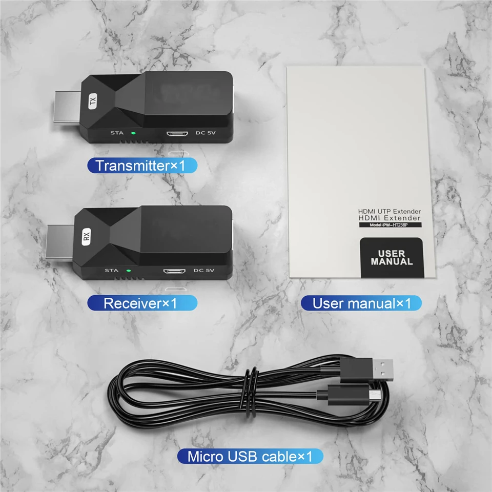2024 50M HDMI Over IP Network Extender 1080P HDMI Transmitter by RJ45 CAT5e CAT6