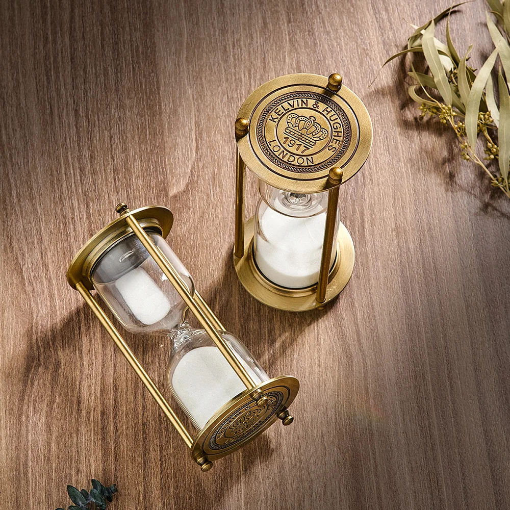 5-60 Minutes Retro Metal Hourglass Glass Sand Clock European Vintage Living Room Decor Timer Gift Office Study Ornament