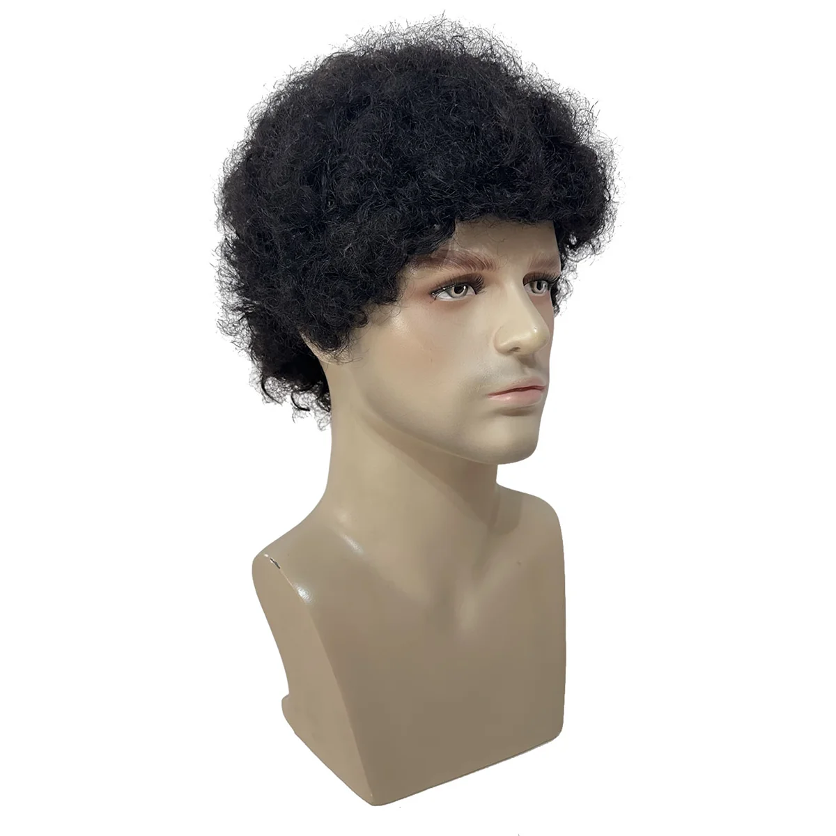 Europe Wig Covering Men's Chemical Fiber Mechanism High Temperature Wire Wig