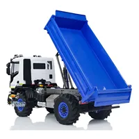 RC Hydraulic 1/14 Metal Dumper Truck 4x4 Remote Control Dump Car Tipper Assembled Painted Model with Sounds Spotlight THZH1820 2