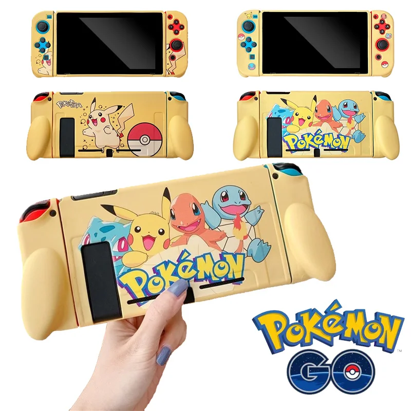 Pokemon Pikachu Switch Console Di Gioco Soft Shell Nintendo Cover Protettiva Tpu Cartoon Anime Soft Shell Ns Accessori Split Shell