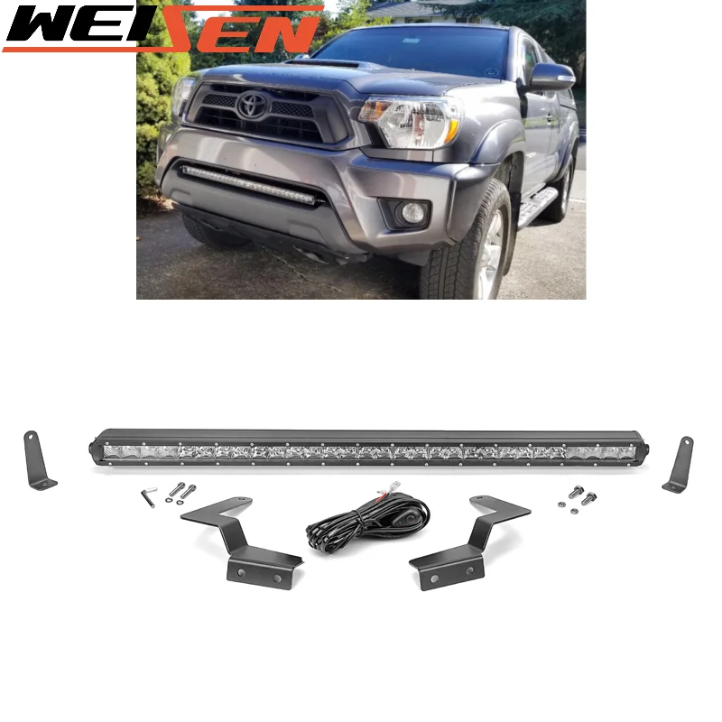 Auto Accessories 150W 30'' LED Light Bar Bumper Lower Bracket Switch Wire Kit For 2005-2015 Toyota Tacoma for toyota oem dual push on off switch 39mm button led lightbar high quality fog light for tacoma tundra auto accessories